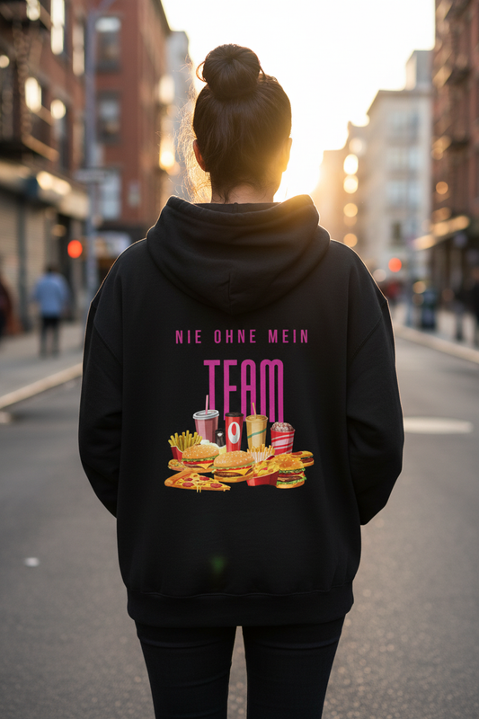 Oversized Hoodie "NIE OHNE MEIN TEAM"