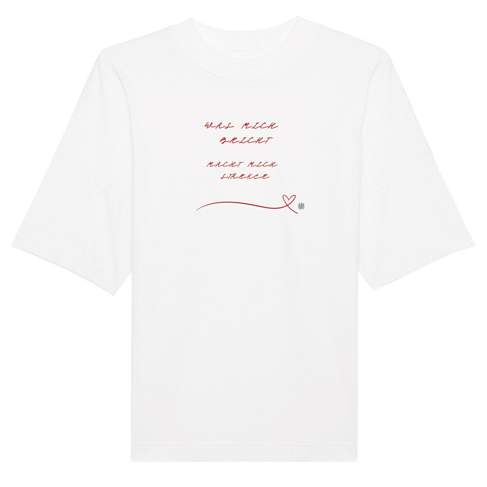 Oversized T-Shirt "STÄRKE" Weiß STYL-NOW