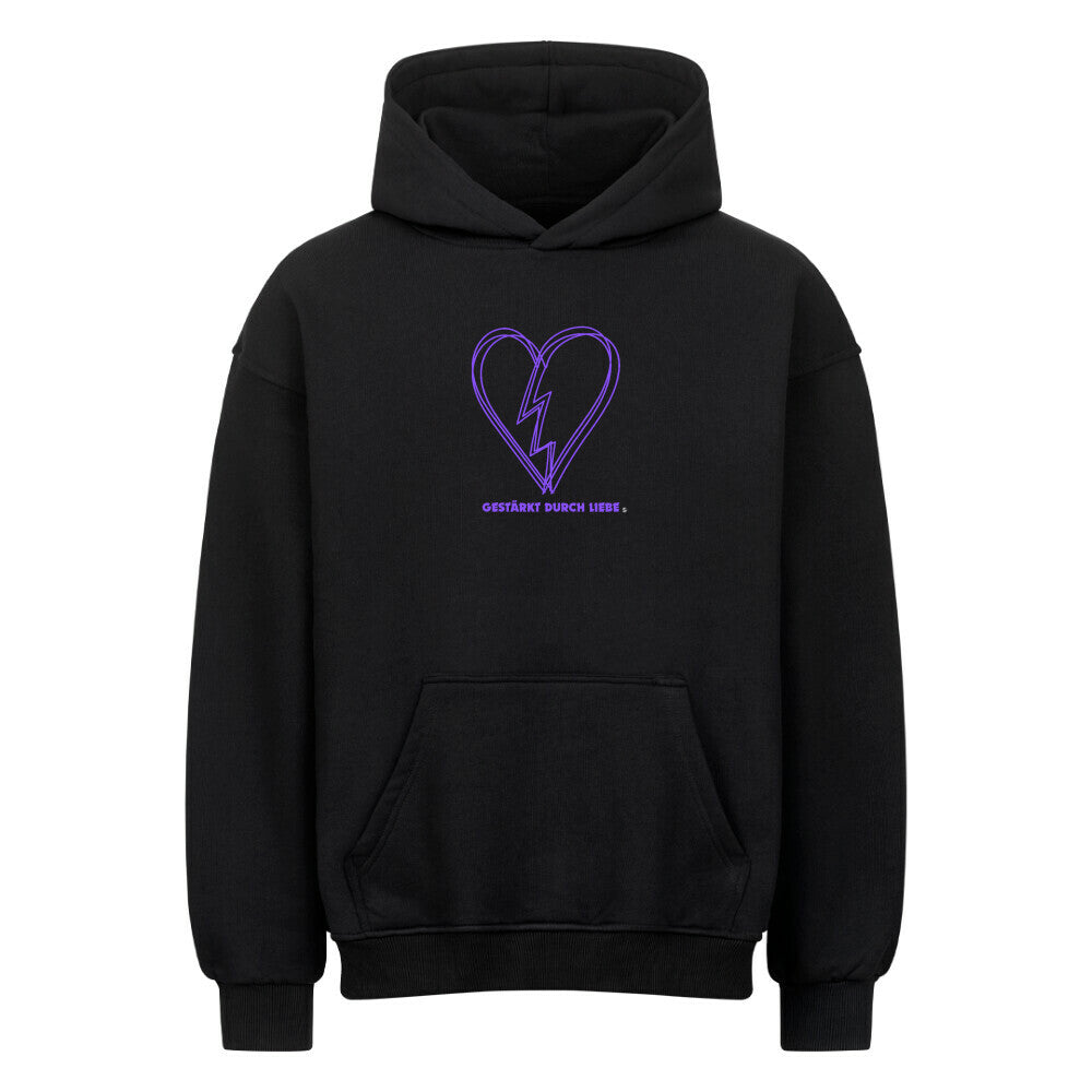Oversized Hoodie "Gestärkt durch Liebe" Schwarz STYL-NOW