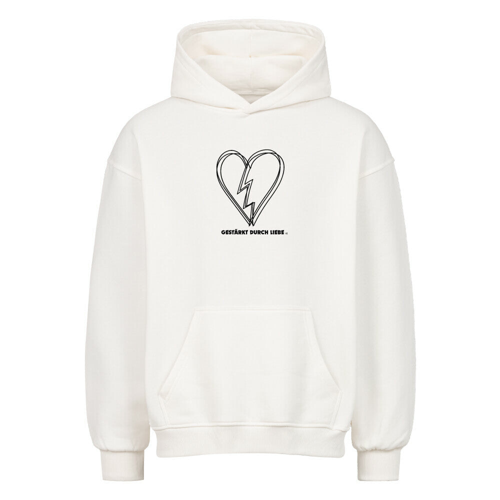 Oversized Hoodie "Gestärkt durch Liebe" Weiß STYL-NOW
