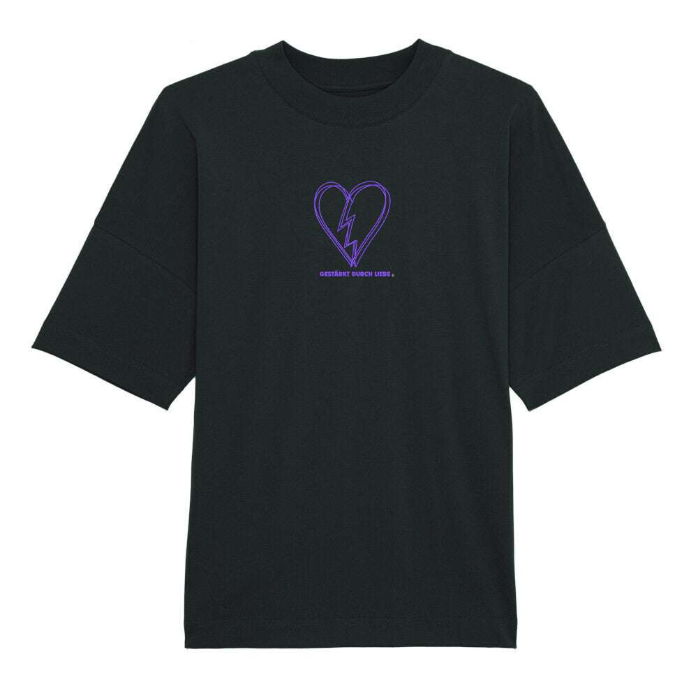 Oversized T-Shirt "Gestärkt durch Liebe" Schwarz STYL-NOW