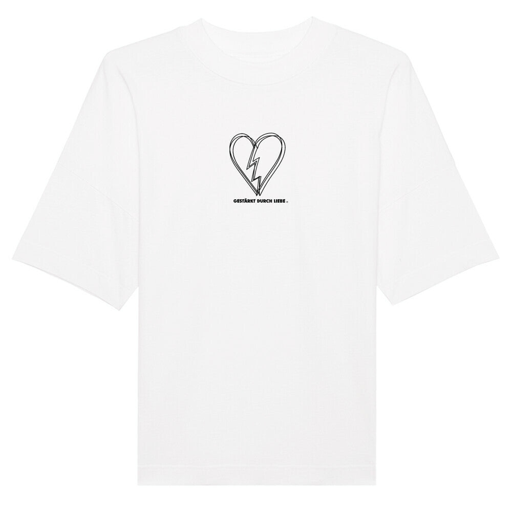 Oversized T-Shirt "Gestärkt durch Liebe" Weiß STYL-NOW
