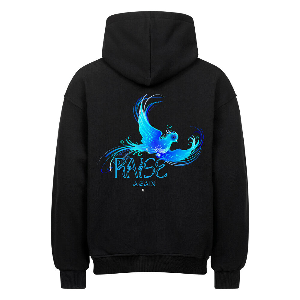 Oversized Hoodie "RISE AGAIN" Schwarz STYL-NOW