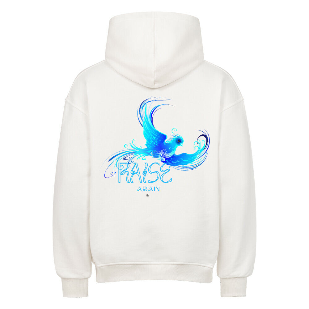 Oversized Hoodie "RISE AGAIN" Weiß STYL-NOW