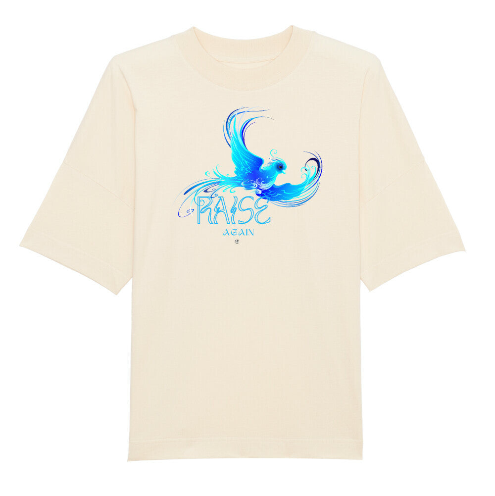 Oversized T-Shirt "RISE AGAIN" Beige STYL-NOW