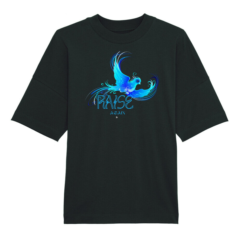 Oversized T-Shirt "RISE AGAIN" Schwarz STYL-NOW