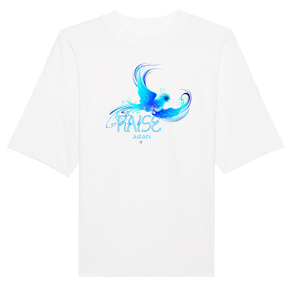 Oversized T-Shirt "RISE AGAIN" Weiß STYL-NOW