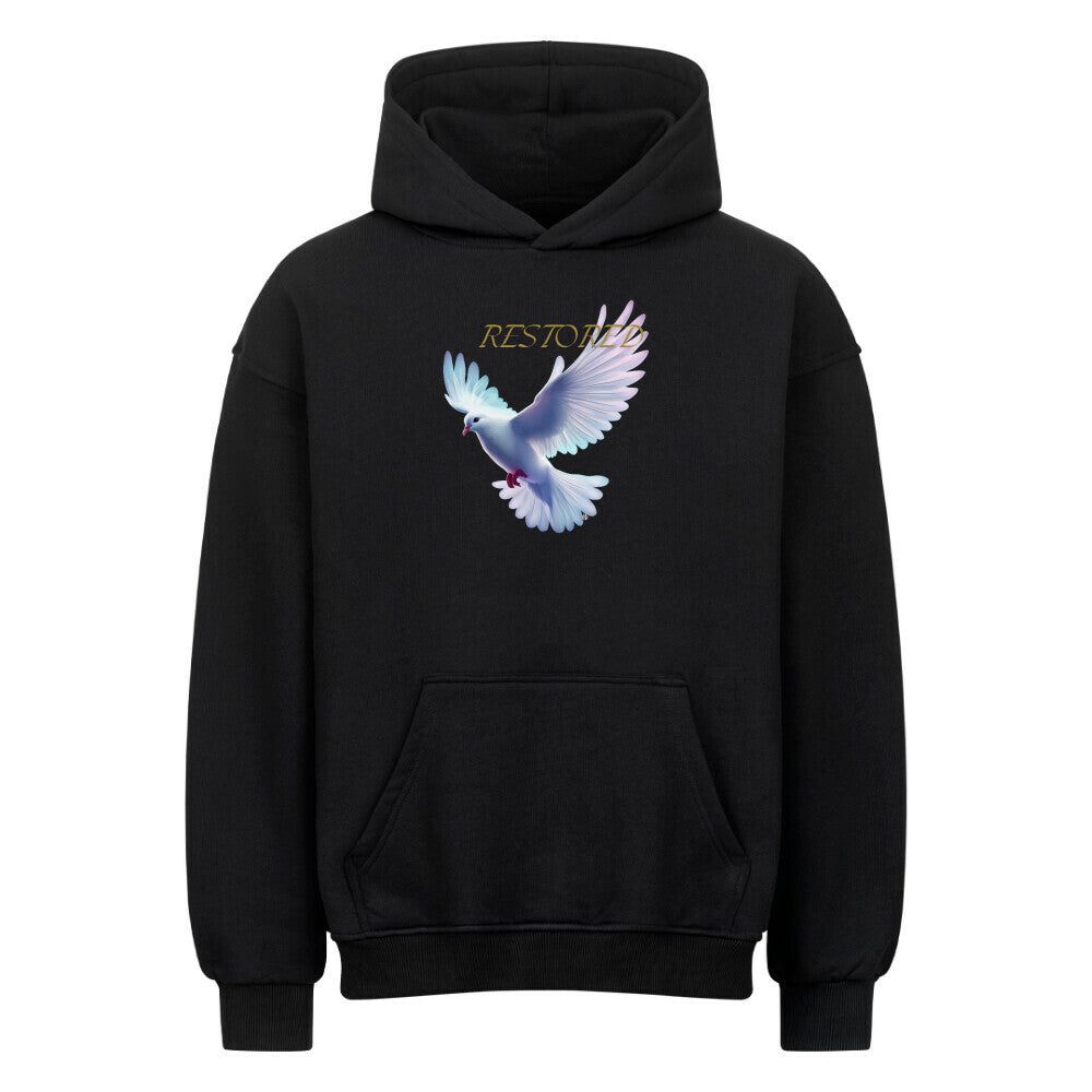 Oversized Hoodie "RESTORED" Schwarz STYL-NOW