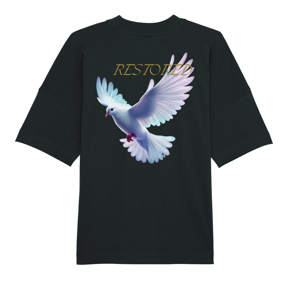 Oversized T-Shirt "RESTORED" Schwarz STYL-NOW
