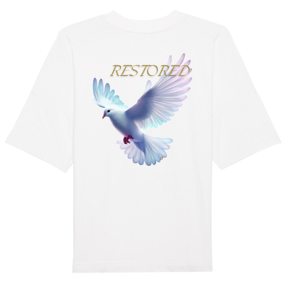 Oversized T-Shirt "RESTORED" Weiß STYL-NOW