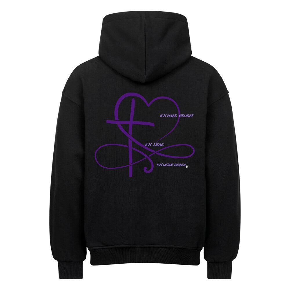 Oversized Hoodie "UNENDLICHE LIEBE" Schwarz STYL-NOW