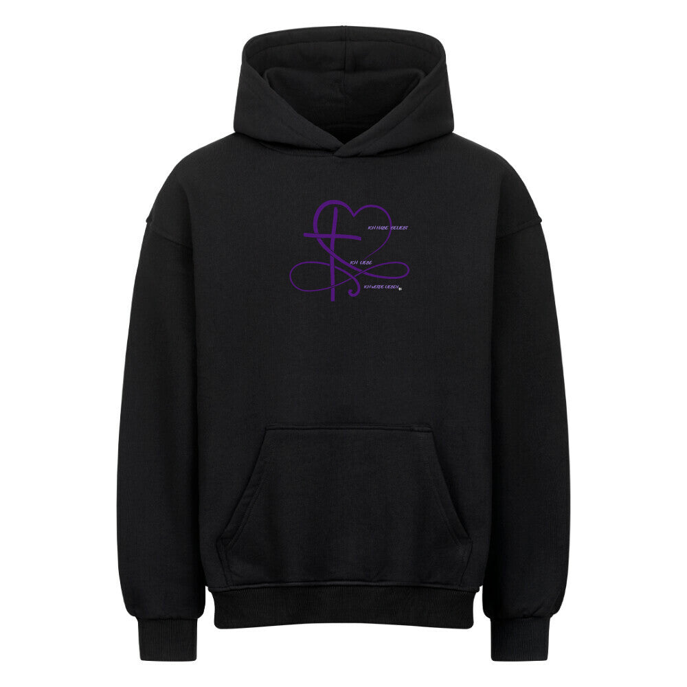 Oversized Hoodie "UNENDLICHE LIEBE" Schwarz STYL-NOW