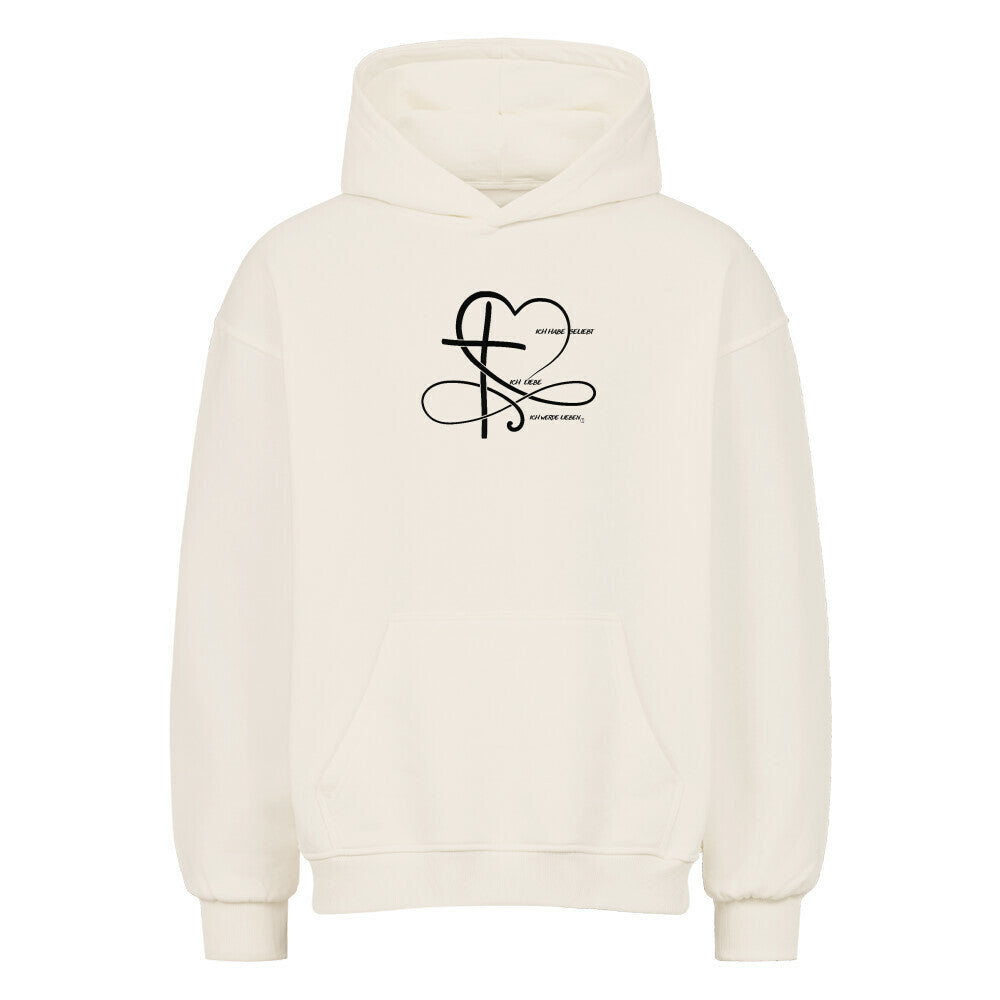 Oversized Hoodie "UNENDLICHE LIEBE" Natural Raw STYL-NOW