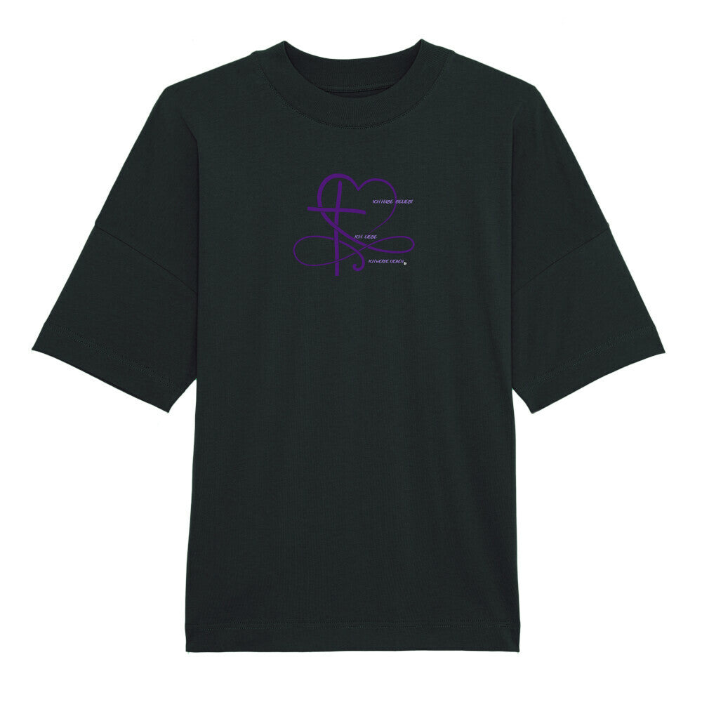 Oversized T-Shirt "UNENDLICHE LIEBE" Schwarz STYL-NOW