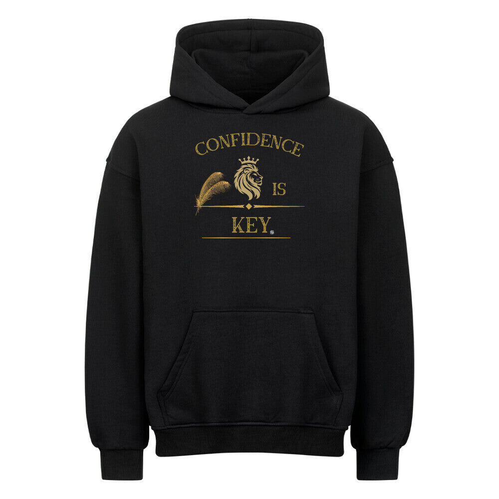 Oversized Hoodie "CONFIDENCE" Schwarz STYL-NOW