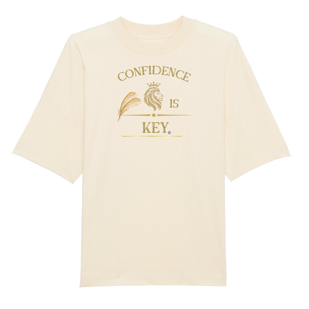 Oversized T-Shirt "CONFIDENCE" Beige STYL-NOW