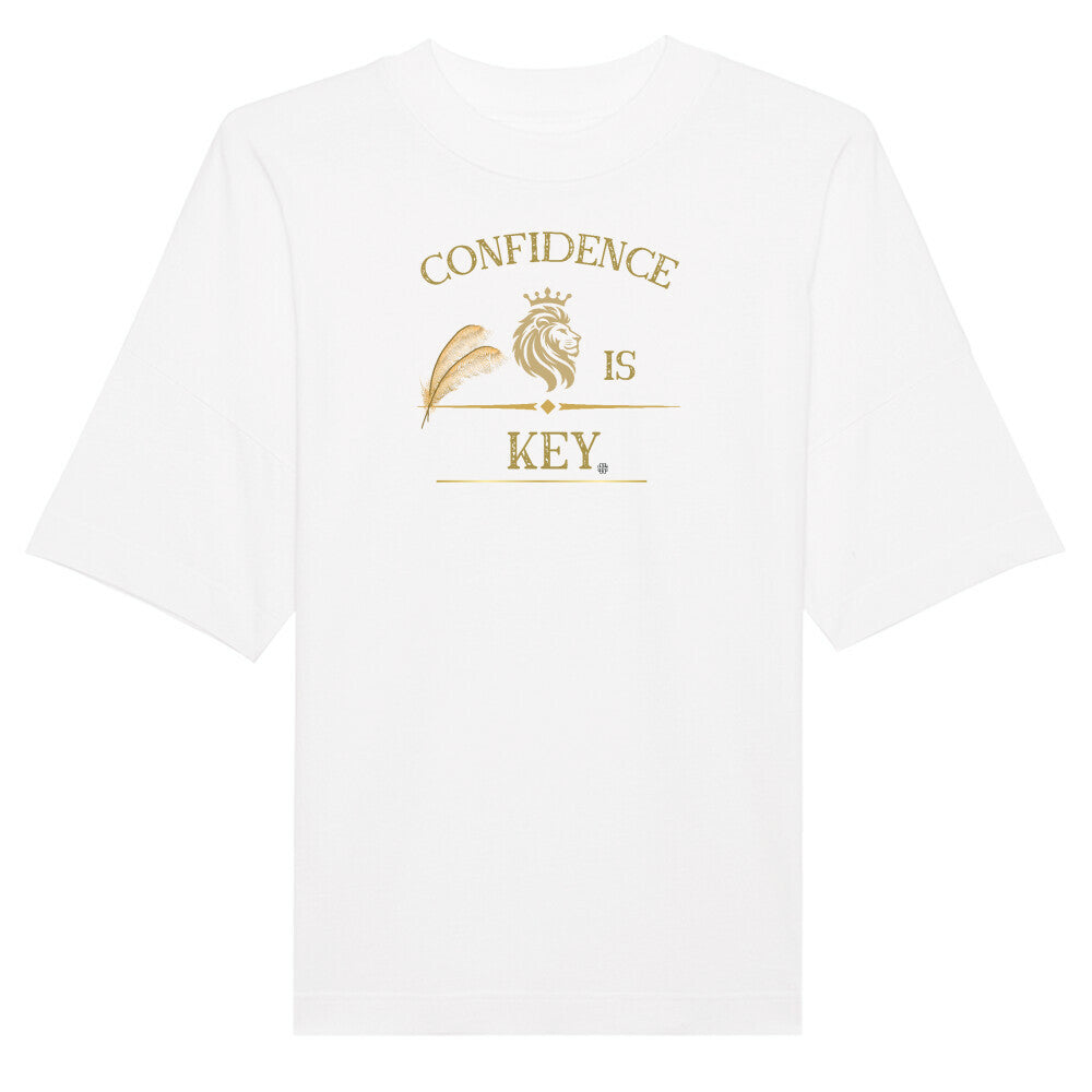 Oversized T-Shirt "CONFIDENCE" Weiß STYL-NOW