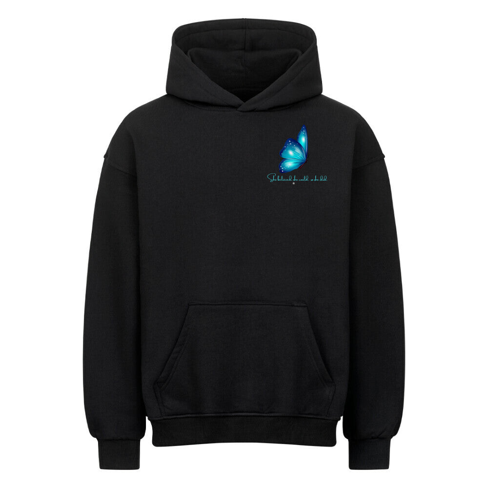 Oversized Hoodie "SHE DID" Schwarz STYL-NOW
