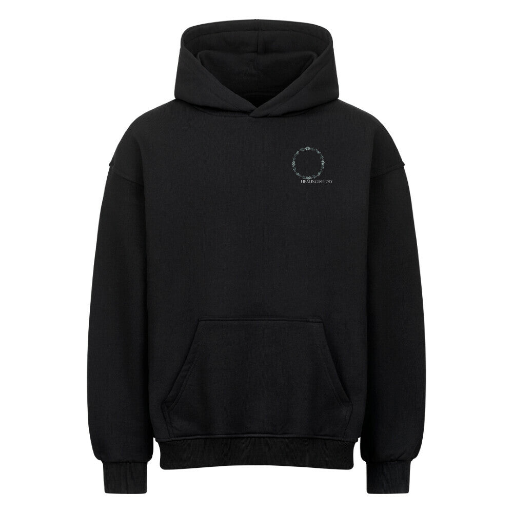 Oversized Hoodie "HEALING IS HOLY" Schwarz STYL-NOW