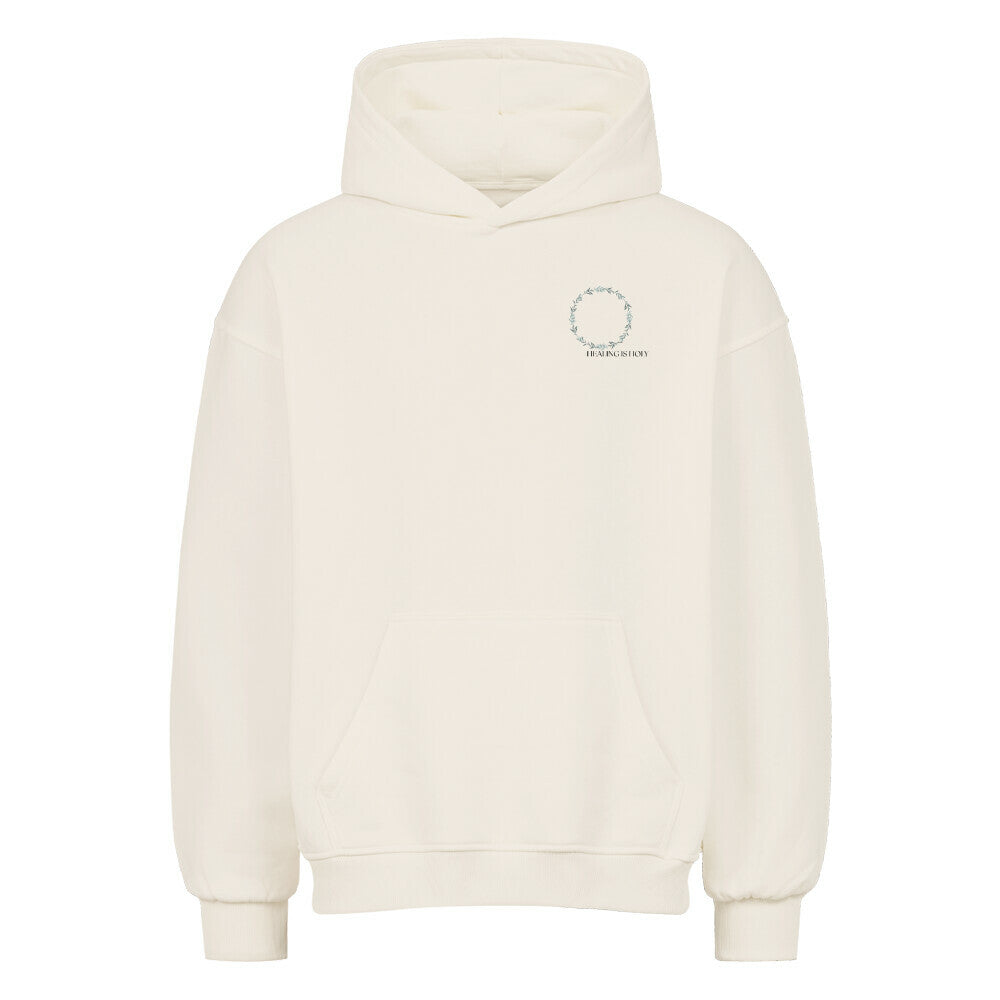 Oversized Hoodie "HEALING IS HOLY" Natural Raw STYL-NOW
