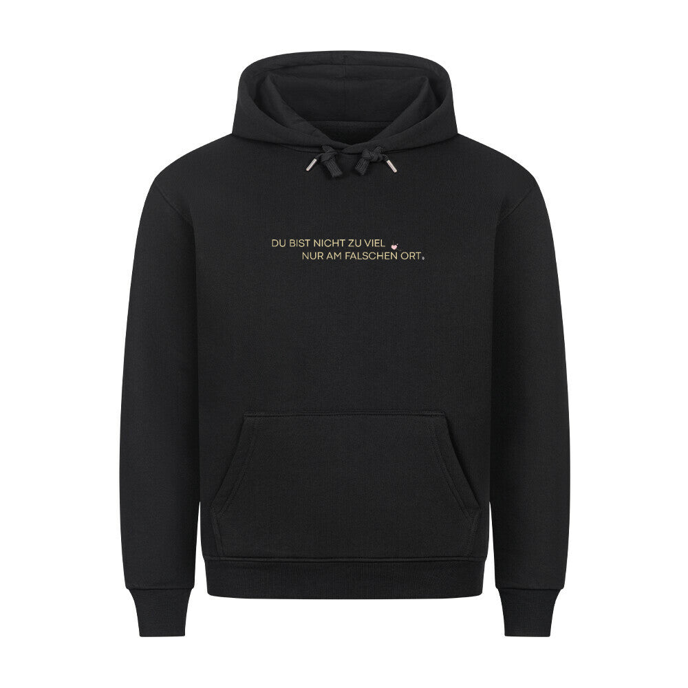 Hoodie "Nicht zu viel" Schwarz STYL-NOW