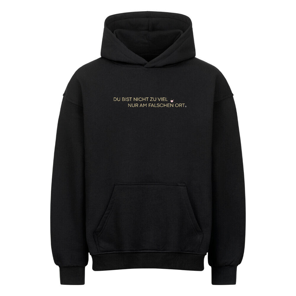 Oversized Hoodie "Nicht zu viel" Schwarz STYL-NOW