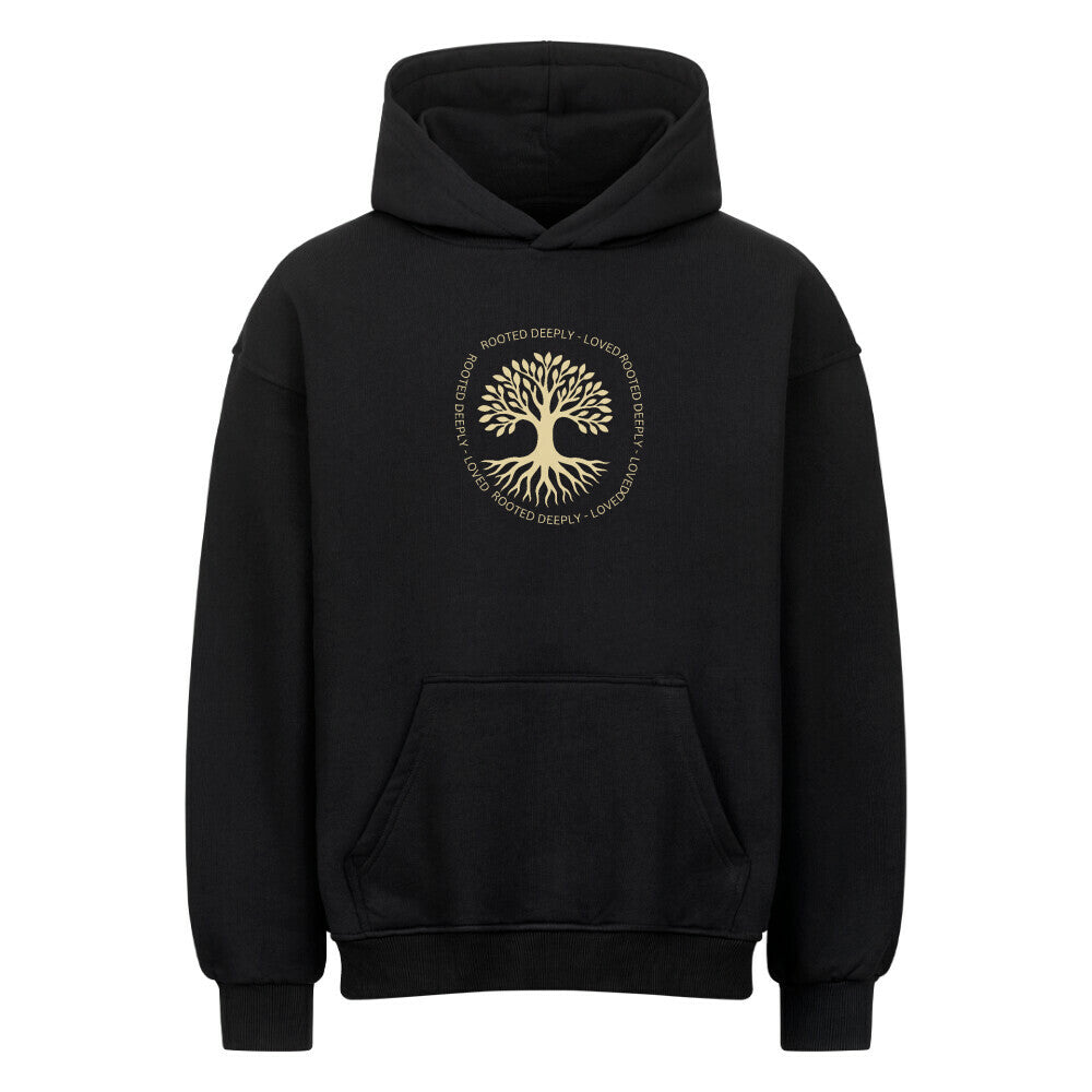 Oversized Hoodie "LOVED" Schwarz STYL-NOW