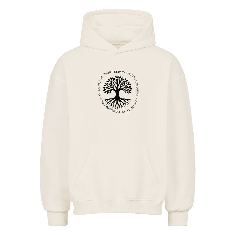 Oversized Hoodie "LOVED" Natural Raw STYL-NOW