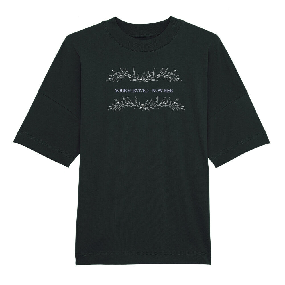 Oversized T-Shirt "NOW RISE" Schwarz STYL-NOW