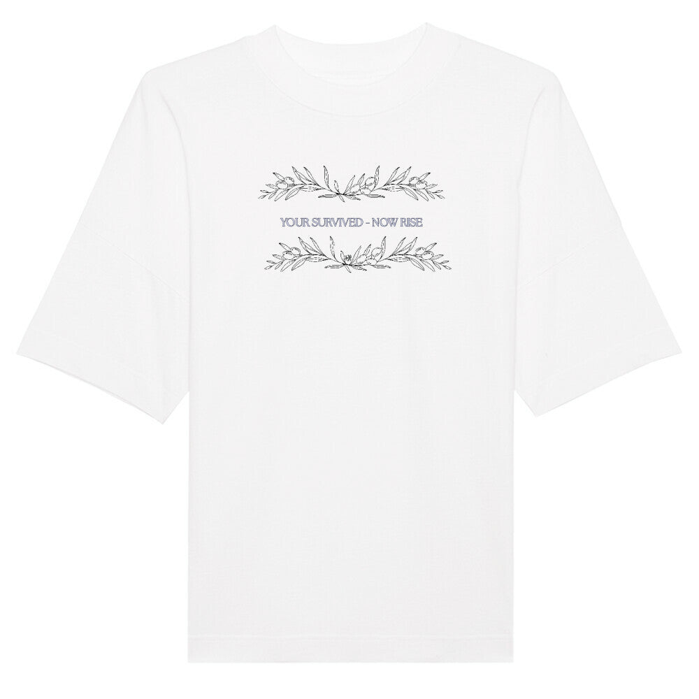 Oversized T-Shirt "NOW RISE" Weiß STYL-NOW