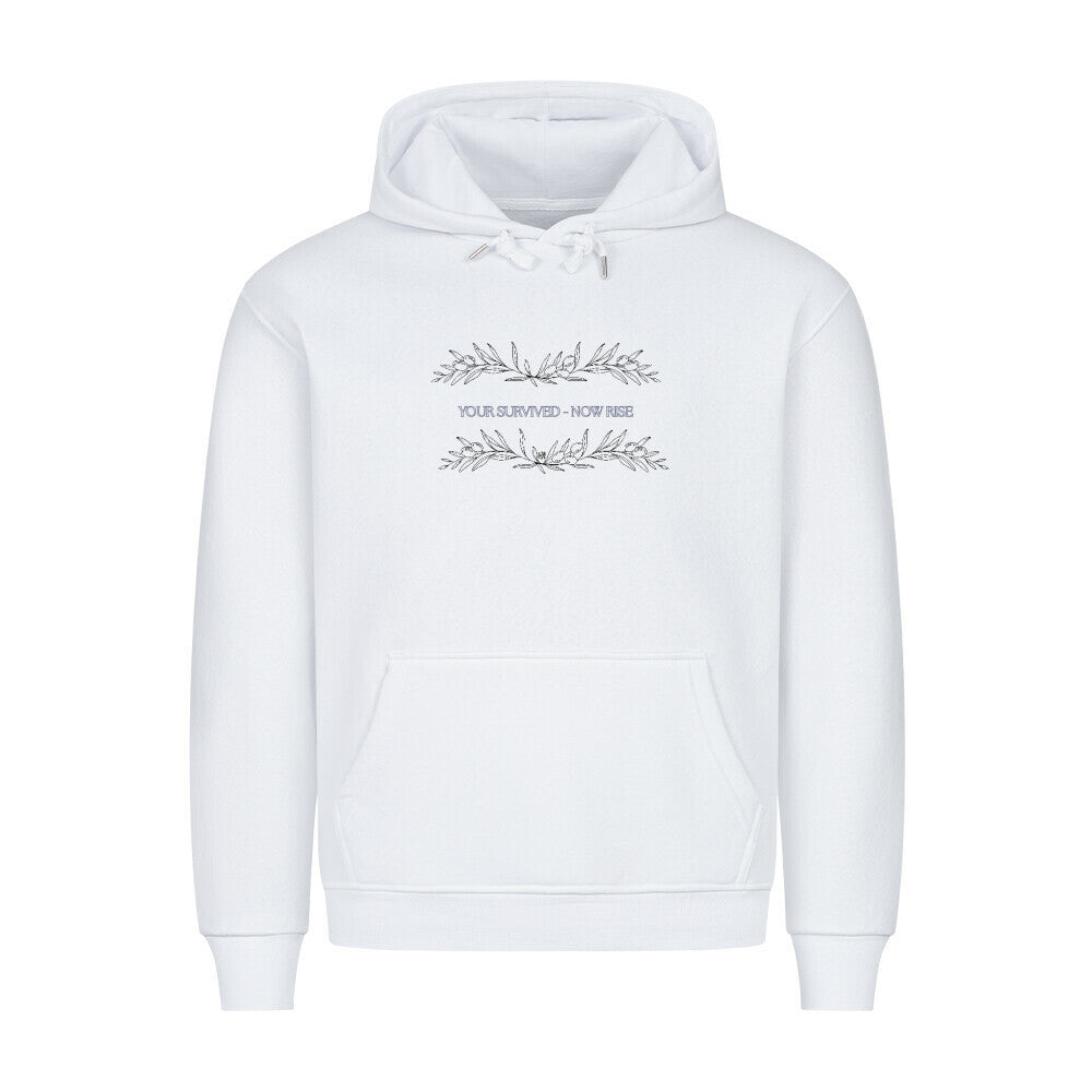 Hoodie "NOW RISE" Weiß STYL-NOW