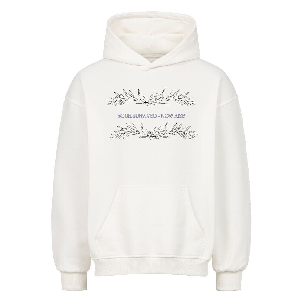 Oversized Hoodie "NOW RISE" Weiß STYL-NOW