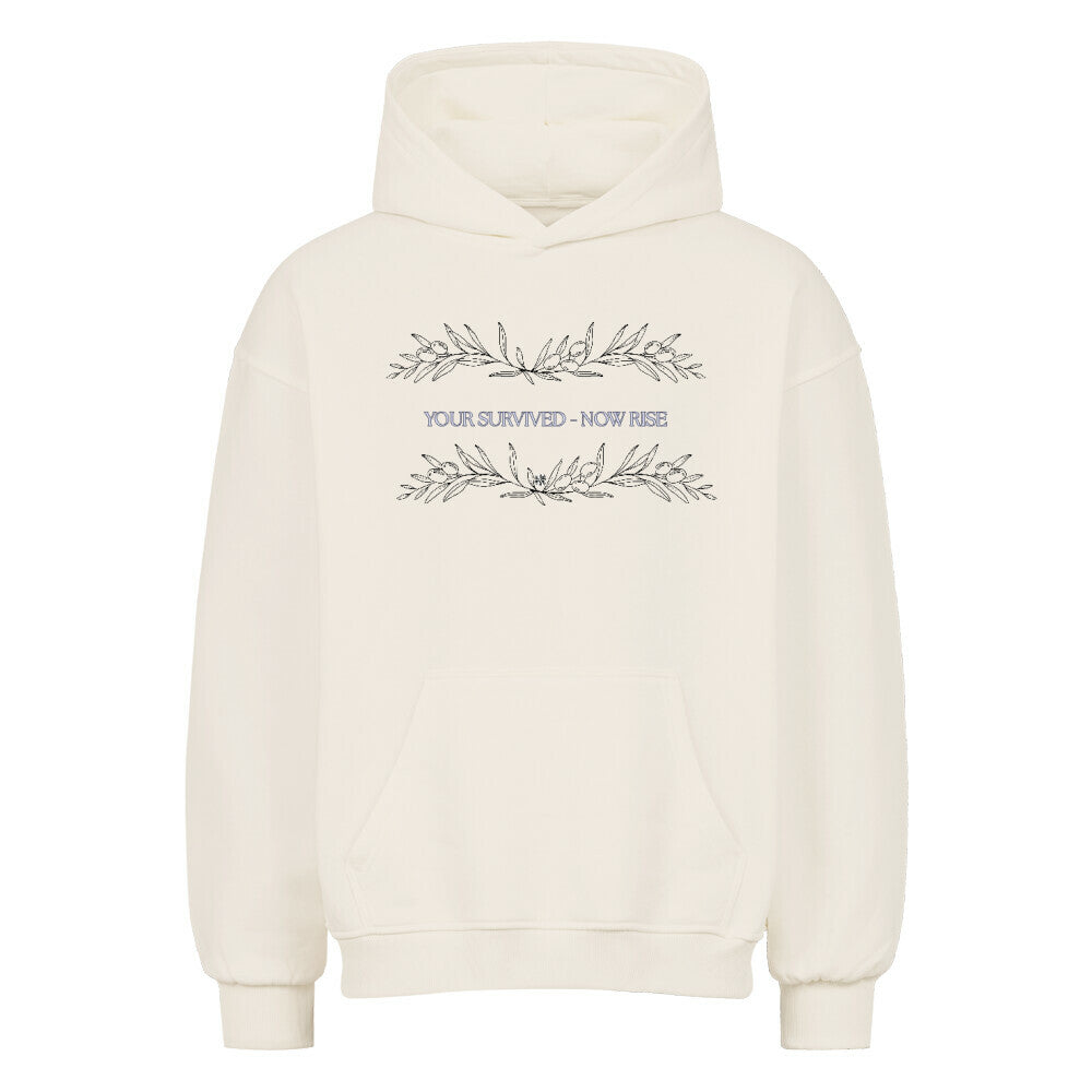 Oversized Hoodie "NOW RISE" Natural Raw STYL-NOW