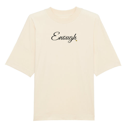 Oversized T-Shirt "YOU ARE ENOUGH" Beige STYL-NOW