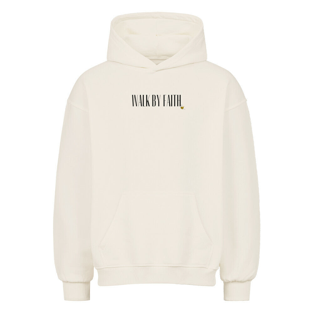 Oversized Hoodie "WALK BY FAITH" Natural Raw STYL-NOW