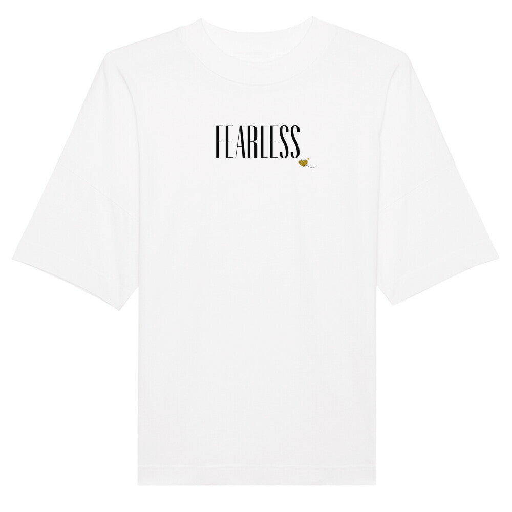 Oversized T-Shirt "FEARLESS" Weiß STYL-NOW
