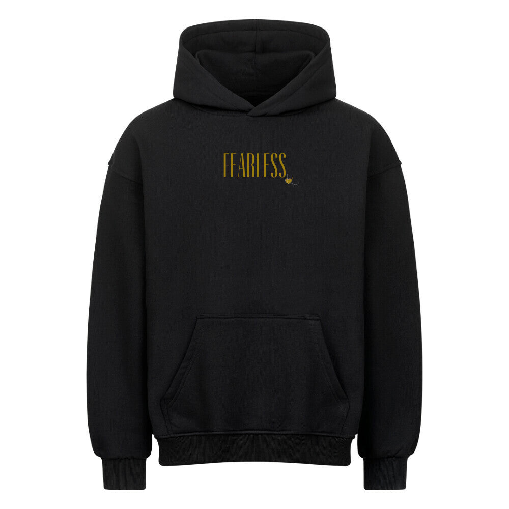 Oversized Hoodie "FEARLESS" Schwarz STYL-NOW
