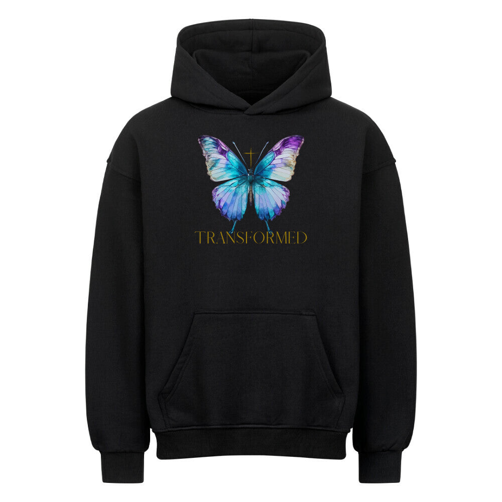 Oversized Hoodie "TRANSFORMED" Schwarz STYL-NOW