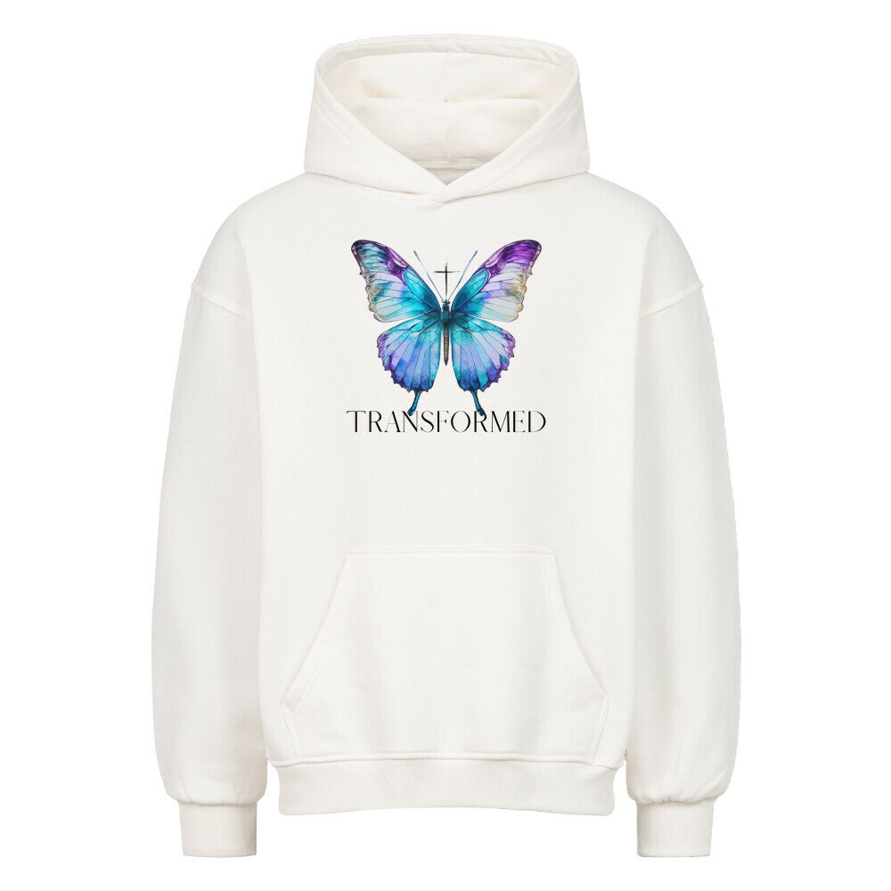 Oversized Hoodie "TRANSFORMED" Weiß STYL-NOW