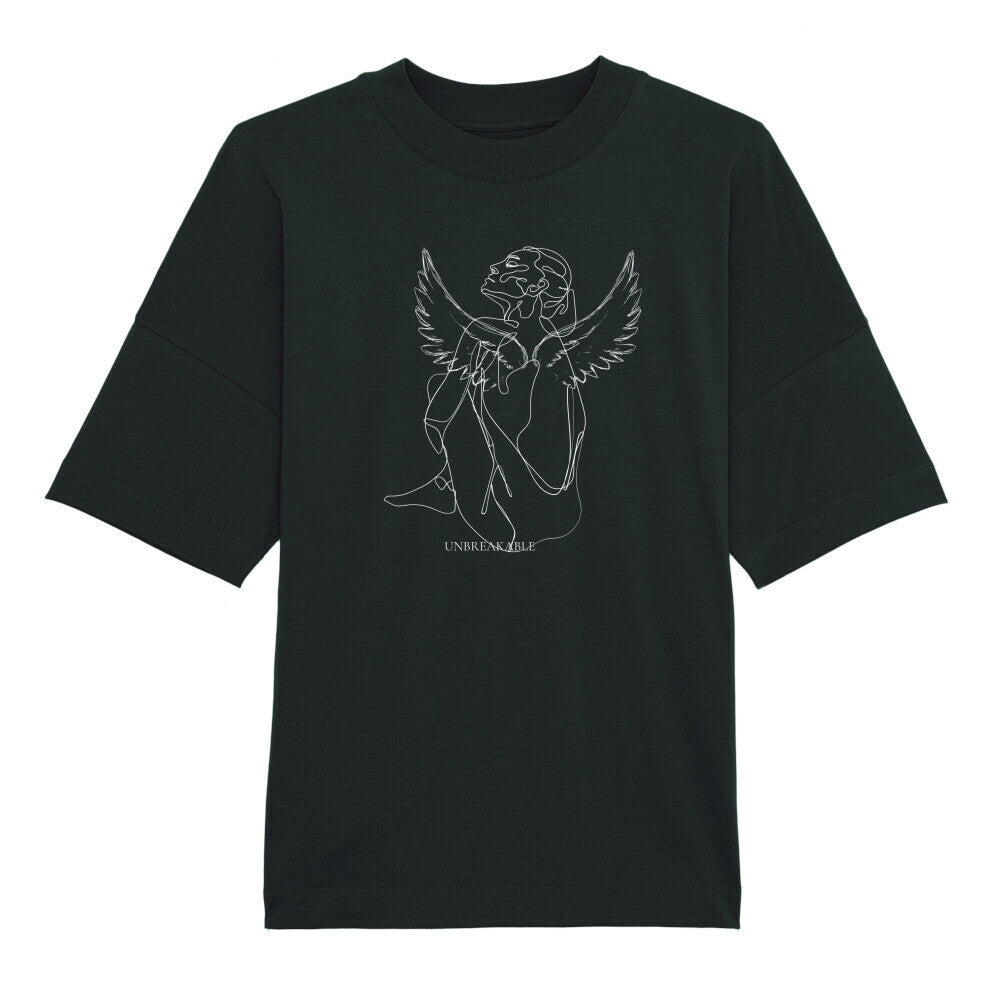 Oversized T-Shirt "UNBREAKABLE" Schwarz STYL-NOW
