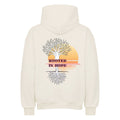 Oversized Hoodie "ROOTED IN HOPE" Backprint Natural Raw STYL-NOW