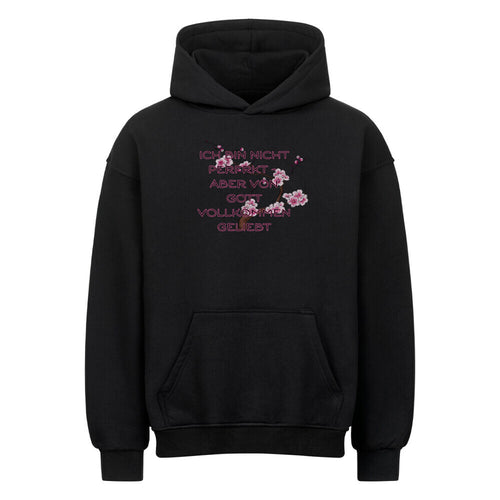 Oversized Hoodie "NICHT PERFEKT" Schwarz STYL-NOW