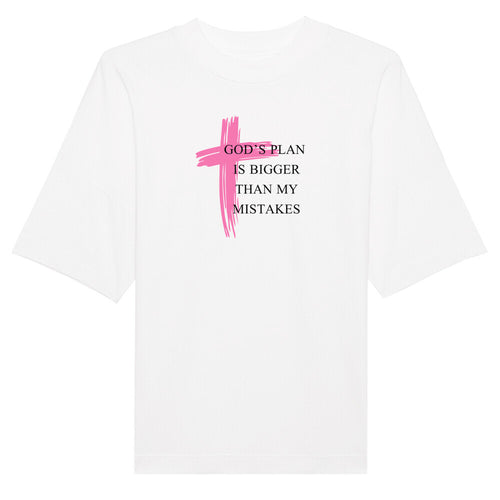 GOD'S PLAN Oversized T-Shirt – 100% Bio-Baumwolle | STYL-NOW Weiß STYL-NOW