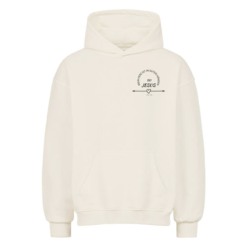 Oversized Hoodie "MEIN HERZ" Natural Raw STYL-NOW