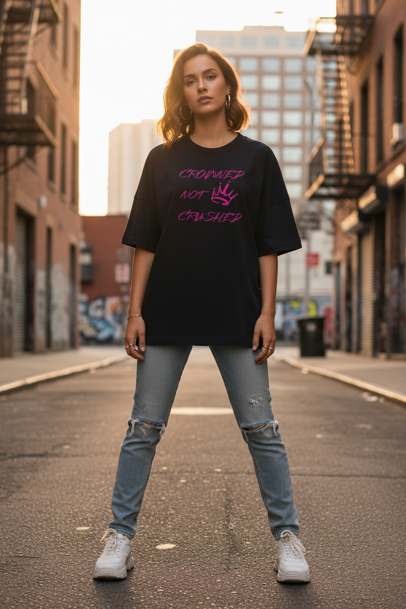 NOT CRUSHED Oversized T-Shirt – 100% Bio-Baumwolle | STYL-NOW STYL-NOW