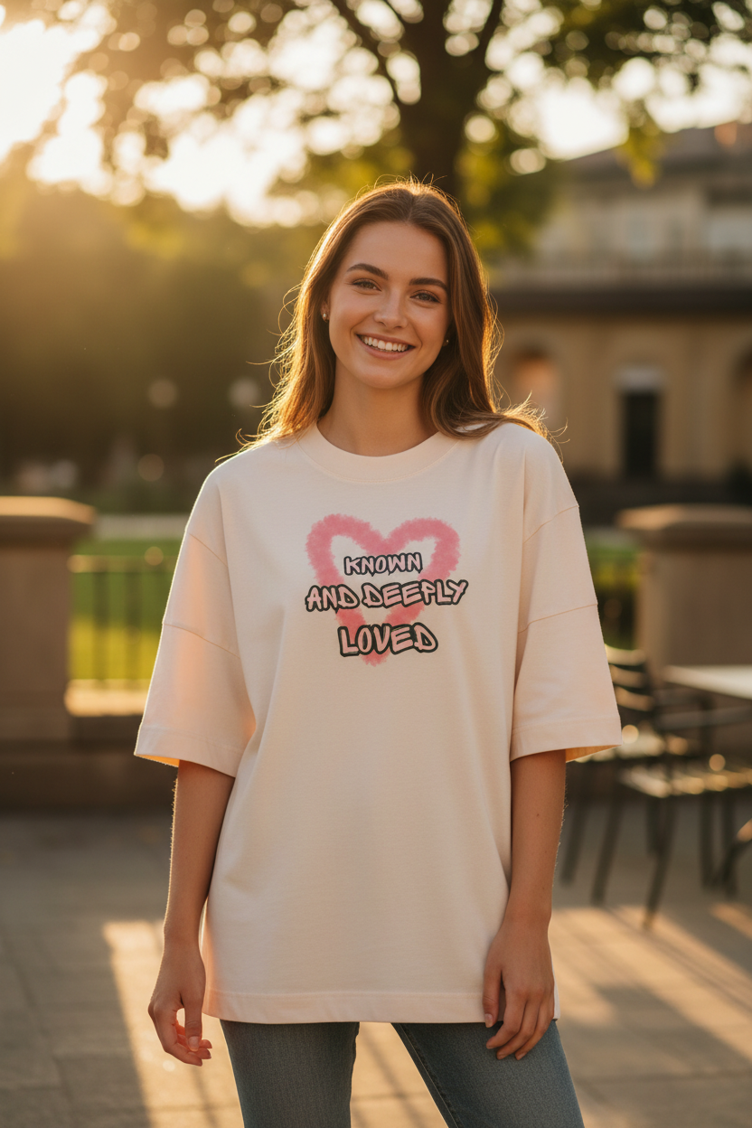 DEEPLY LOVED Oversized T-Shirt – 100% Bio-Baumwolle | STYL-NOW STYL-NOW
