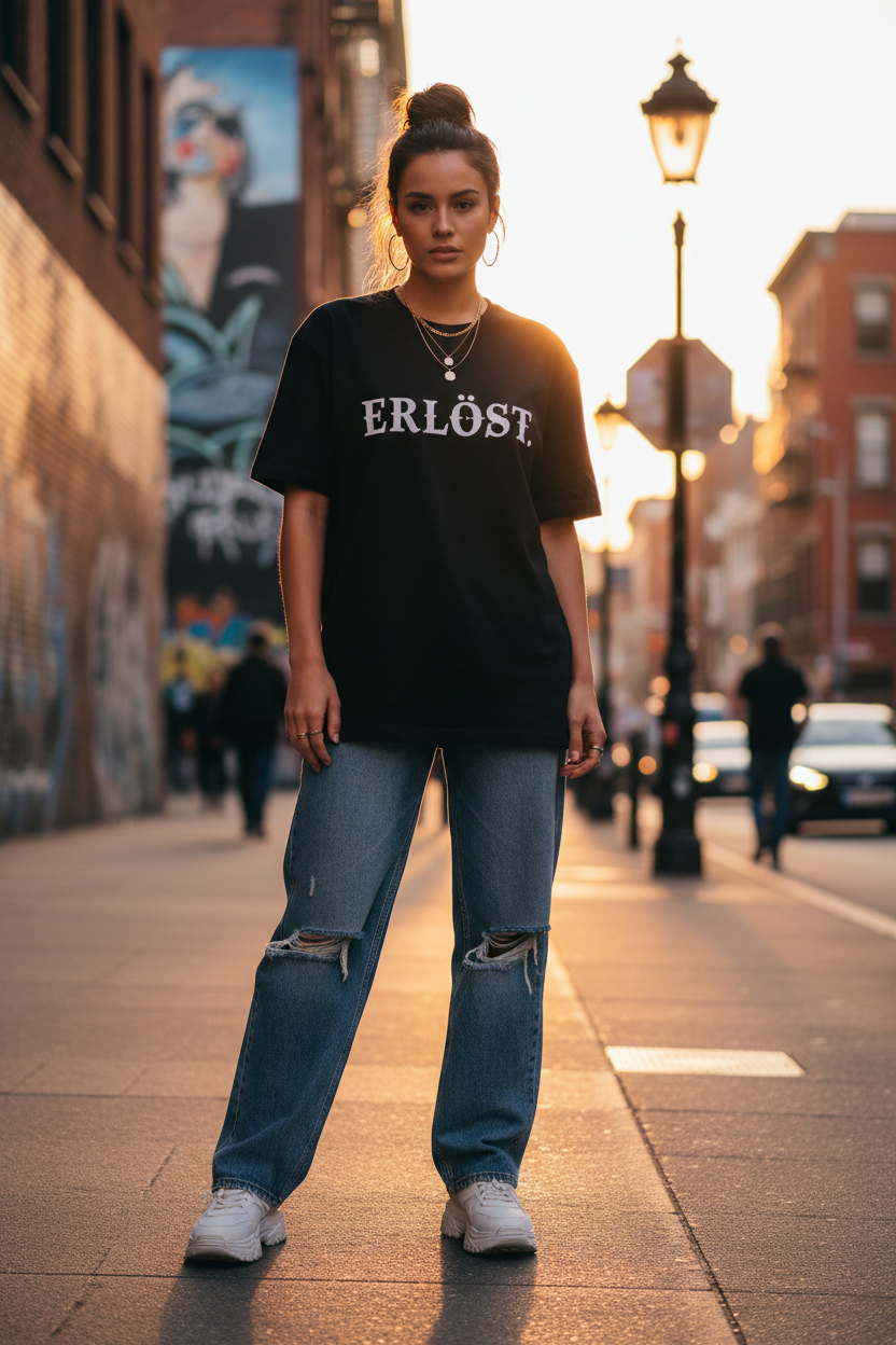 Oversized T-Shirt "ERLÖST" – Premium Organic