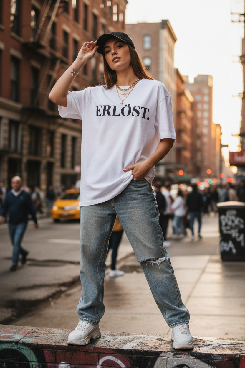 Oversized T-Shirt "ERLÖST" – Premium Organic