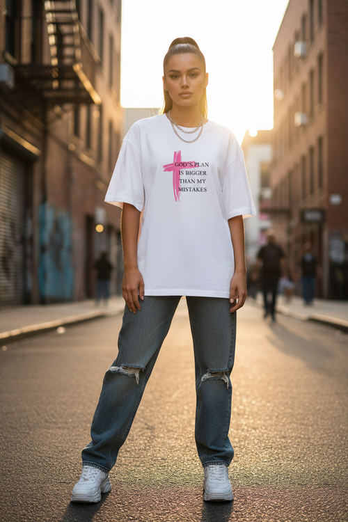 GOD'S PLAN Oversized T-Shirt – 100% Bio-Baumwolle | STYL-NOW STYL-NOW