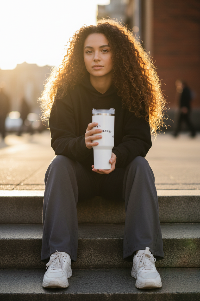 CHOSEN Thermobecher Lifestyle Mockup